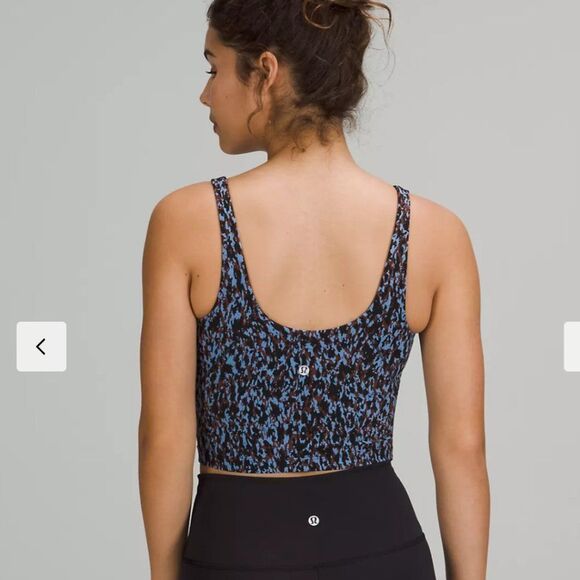 lululemon athletica Tops - Lululemon Align Tank  BLUE Leopard Camo Blue Nile Multi Crop Size 8 NWT